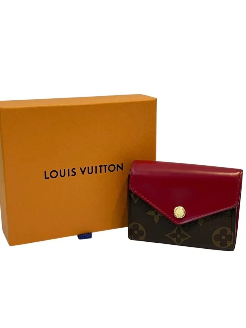 Louis Vuitton Portefeuille Zoe Monogram Compact Wallet Fuchsia Brown